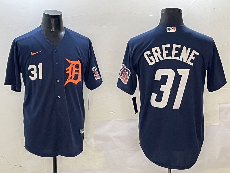 Men Detroit Tigers #31 Greene Drak Blue Game 2025 Nike MLB Jersey style 3114->detroit tigers->MLB Jersey